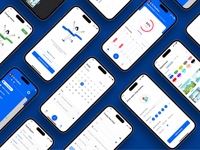 Activity App activity app blue calender design goal mobile plan presentation productdesign track ui uiux