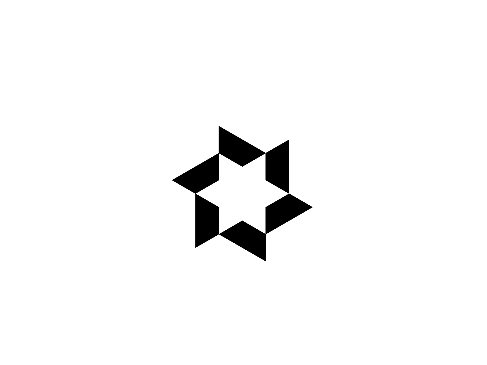 Kinetic Hex Star – Unused Tech Logo for Sale branding geometric logo hex star kinetic logo logo shop minimalist ready made logo shutter logo star logo tech branding