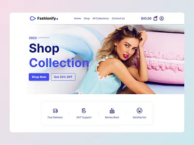 Fashionify Fashion Store business website clothing store clothing website cms ecommerce website fashion store fashion website ui ui design website design woocommerce wordpress wordpress website