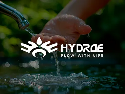 HYDRAE — Flow With Life | Logo Design brand identity clean design creative branding eco friendly logo design minimal logo modern logo nature branding symbol logo water logo