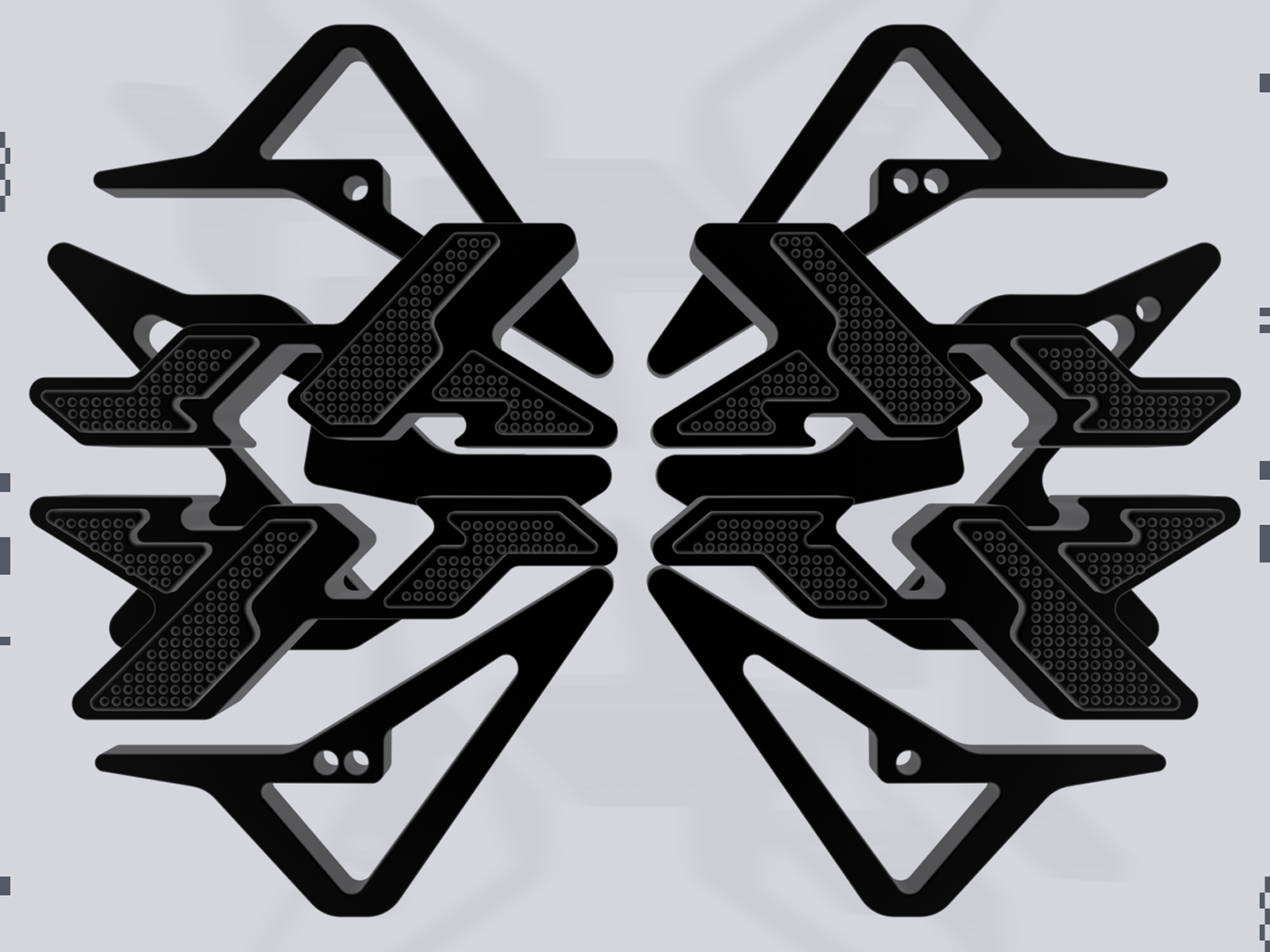 RPM TRIBE - 01 abstract branding design graphic design illustration metalheart minimal motocross motorsport shapes symbol vectorart vectorheart y2k