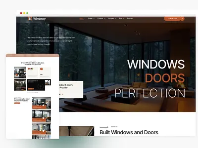 Window & Door Service – UI Design Concept agency app interface clean design dashboard design door service figma home improvement home service app landingpage minimal ui mobile app design modern ui service booking app ui ui design ux design websitedesign window service