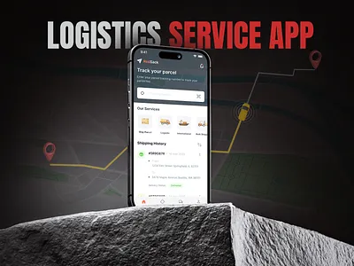 Courier & Logistics Delivery App UI app ui design booking booking page christmas courier delivery app express festival logistics mobile app parcel delivery app profile saas design tracking app transportation transports ui ux designer xmas