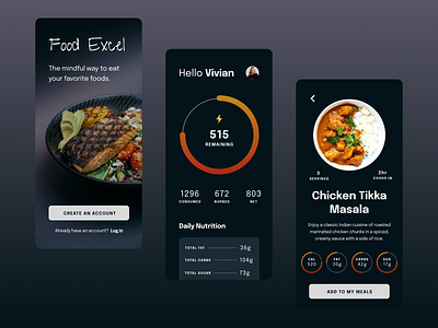 Personal Nutrition App design food mobile app nutrition ui