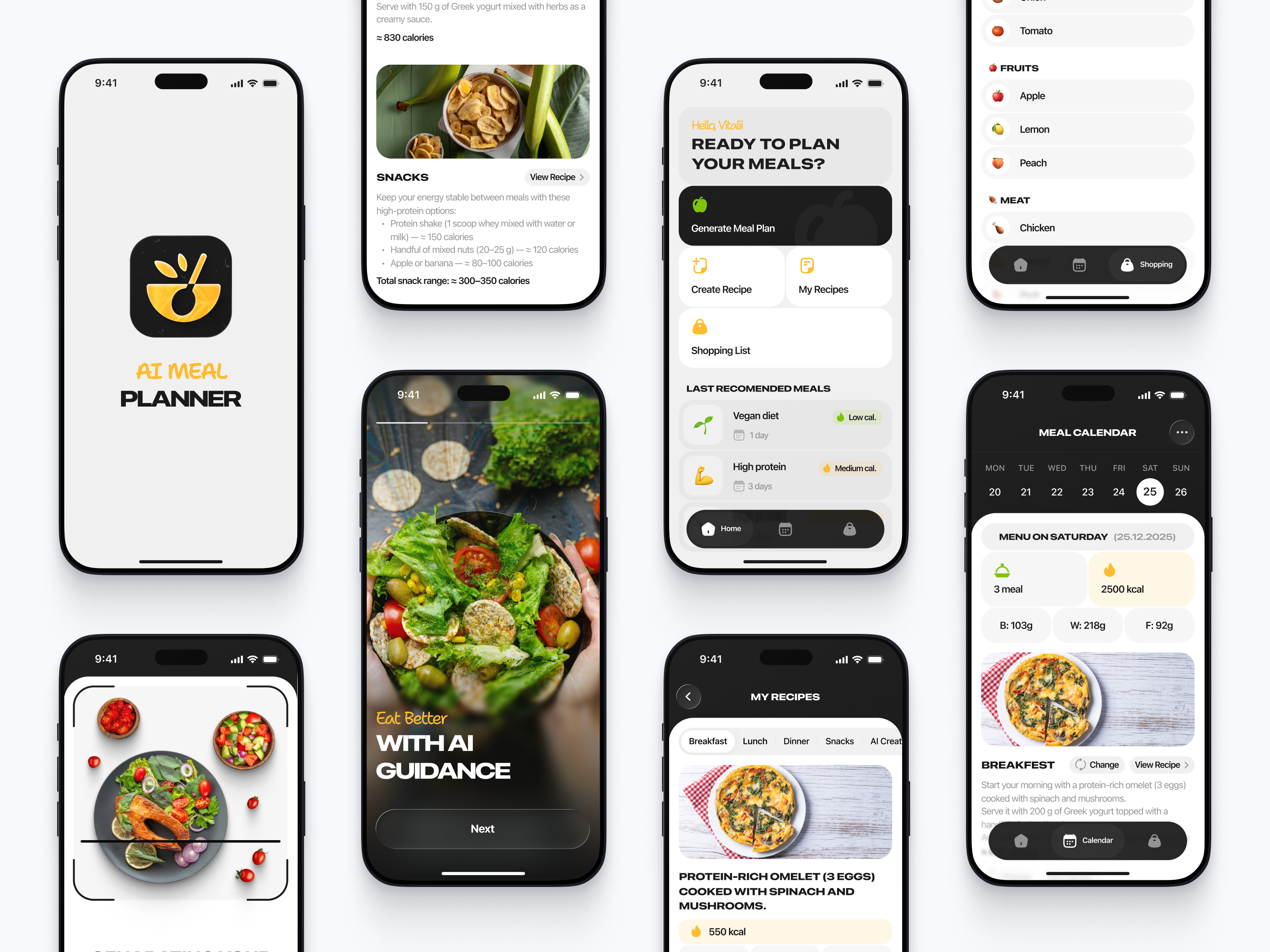 🥗 MEAL PLANNER APP app deisgn system design ios ios 26 mobile app ui ux