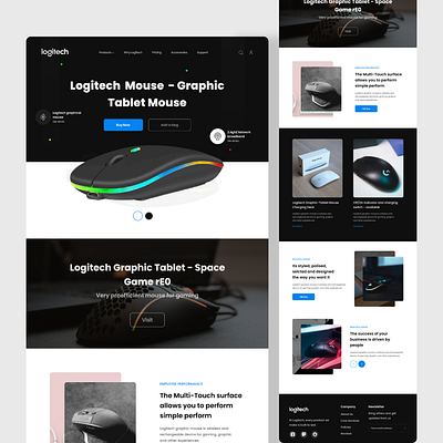 Logitech Graphic Mouse 3d animation graphic design logitech motion graphics ui uiux web