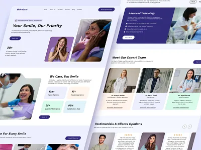 Oral Health Care Website Design branding dental dental care website doctor website inspiration landingpage modern design saas ui design uidesign uiux