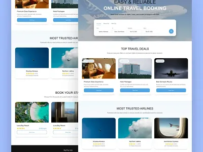 Travel & Tourism Landing Page UI Concept