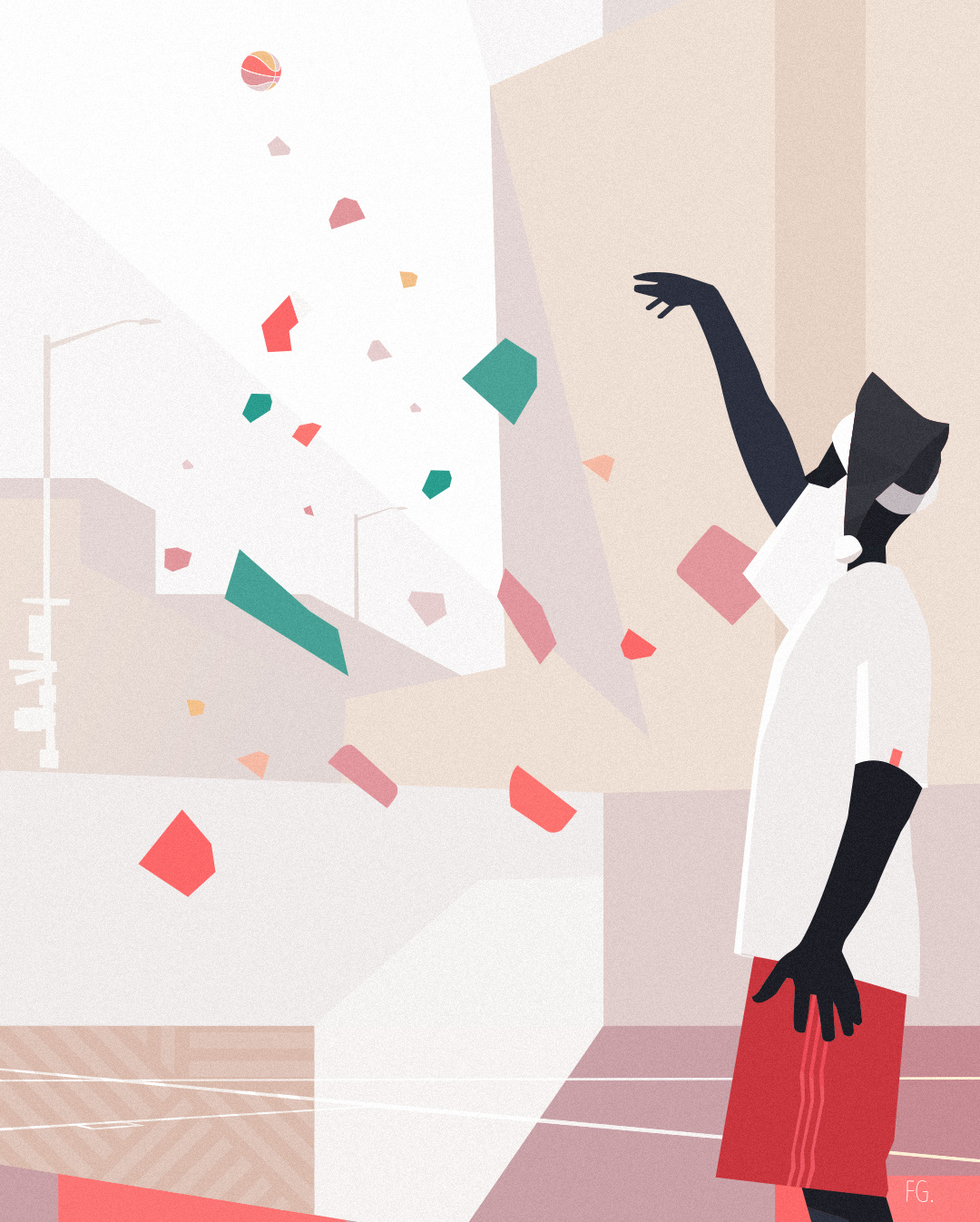 Nothing but Noël. artwork basketball christmas digital illustration digitalart hoops illustration illustrator noël pop art