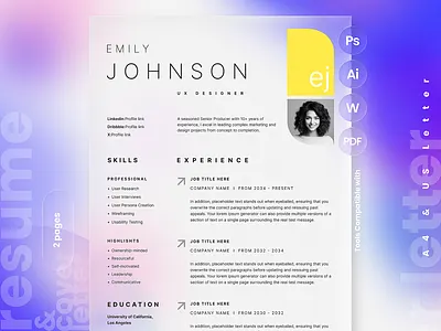 Resume/CV a4 ats friendly resume clean resume design cover letter template creative resume cv template editable cv illustrator resume job resume minimalist resume modern resume pdf resume pdf template photoshop resume print print design printable resume professional cv resume template simple resume
