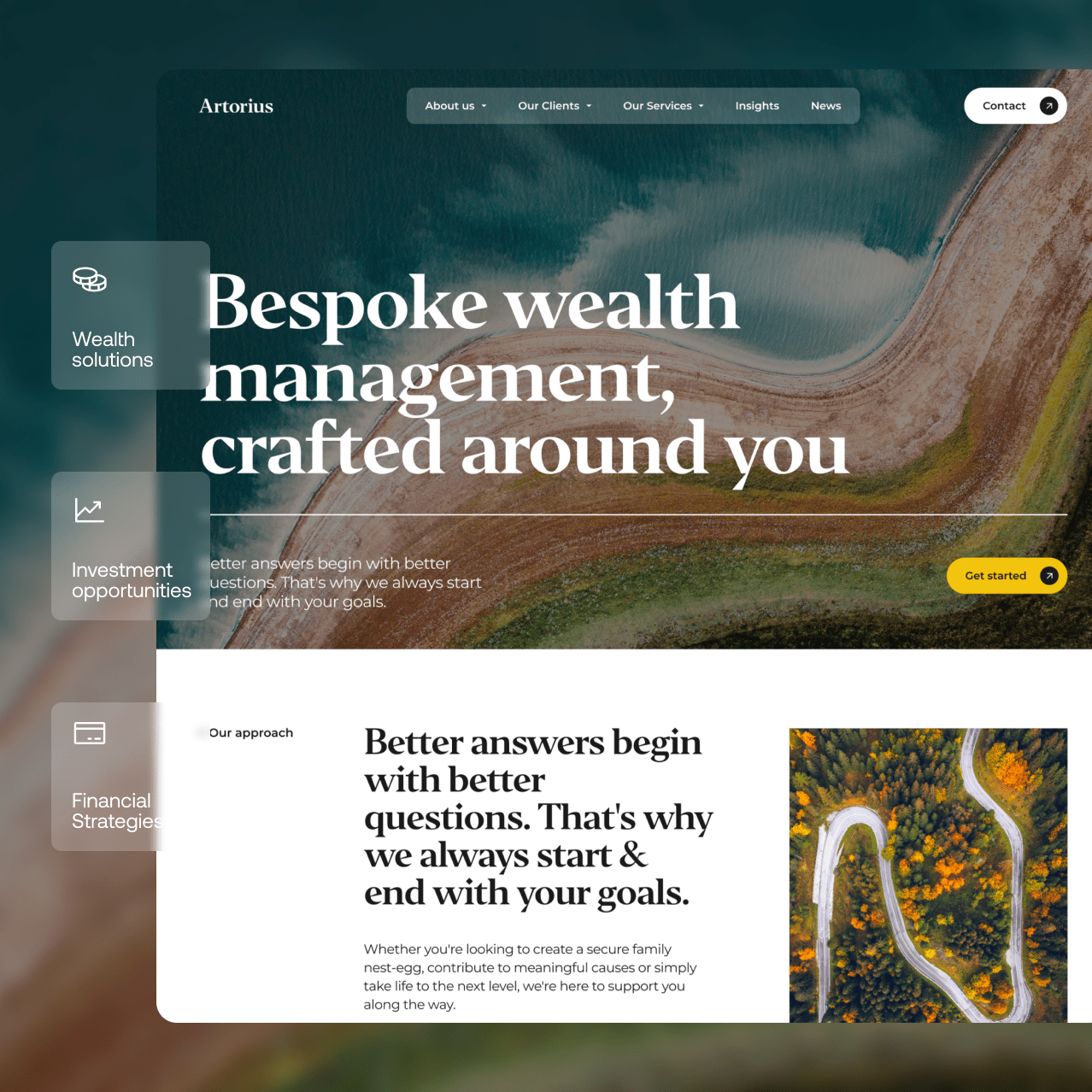 Refined Web Design for Wealth Firm: Artorius corporate website financial services high net worth clients responsive design seo squarespace uiux ux design wealth management web design