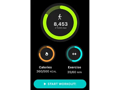 iOS Simple Fitness UI 3d branding figma fitness graphic design ios native simple ui