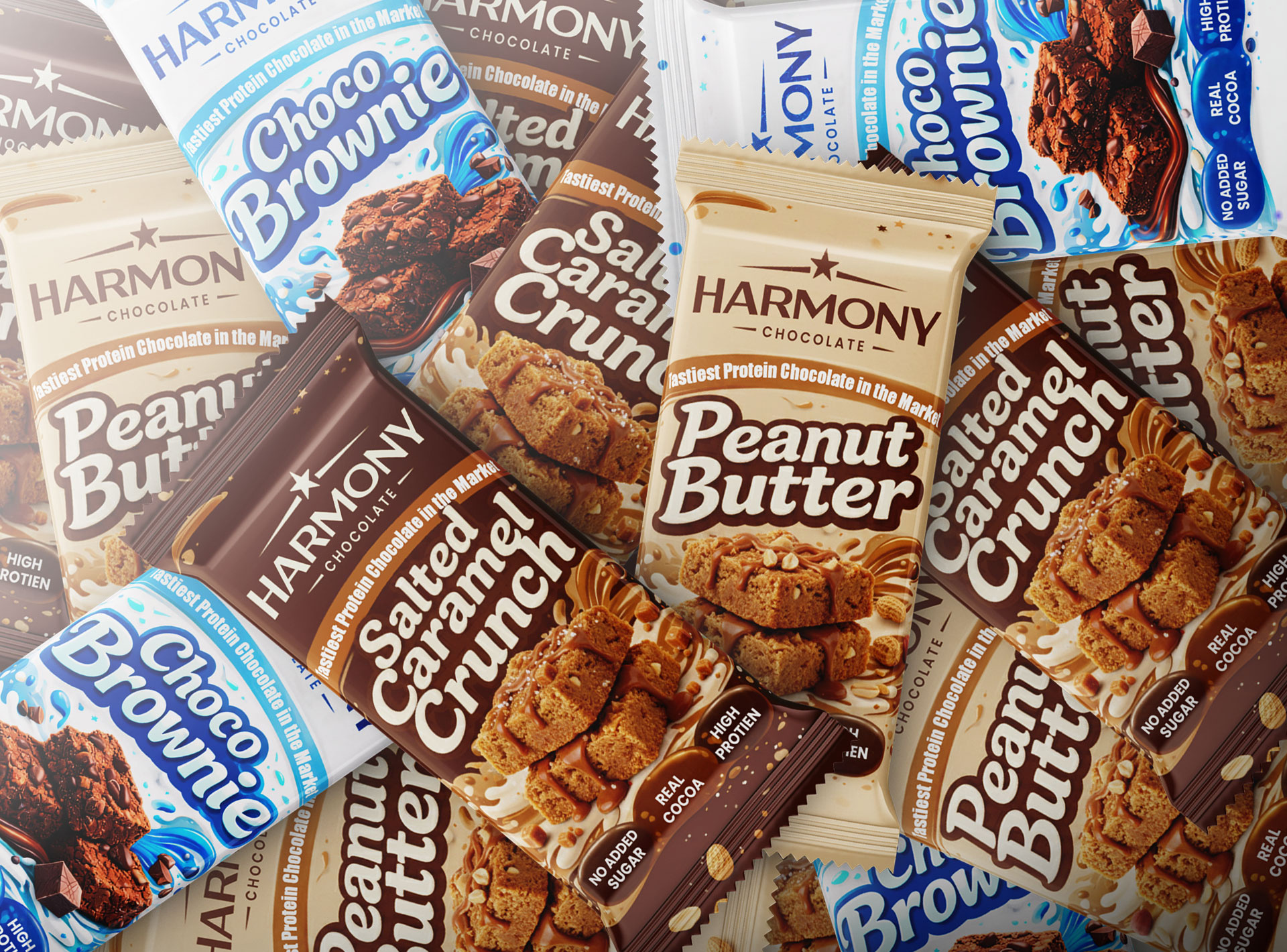 Protein Bar Packaging Design - Harmony Chocolate Branding attractive pouch chocolate branding chocolate design chocolate label chocolate label design chocolate packaging chocolate packaging design food packaging label label design packaging packaging design product design product label protein bar protein bar design protein bar label protein bar label design protein bar packaging protein bar packaging design