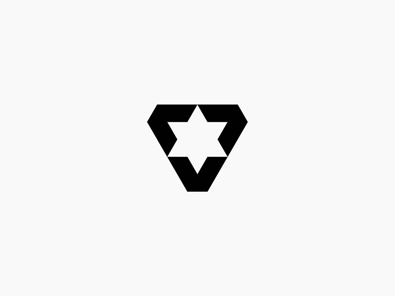 Geometric Star Emblem Logo - Unused Concept abstract logo bold logo branding brandmark defense geometric graphic design letter v logo logo design logo for sale negative space logo star logo unused v star logo