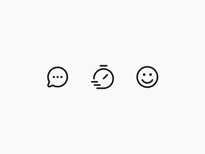 Monoform | Icons face message timer