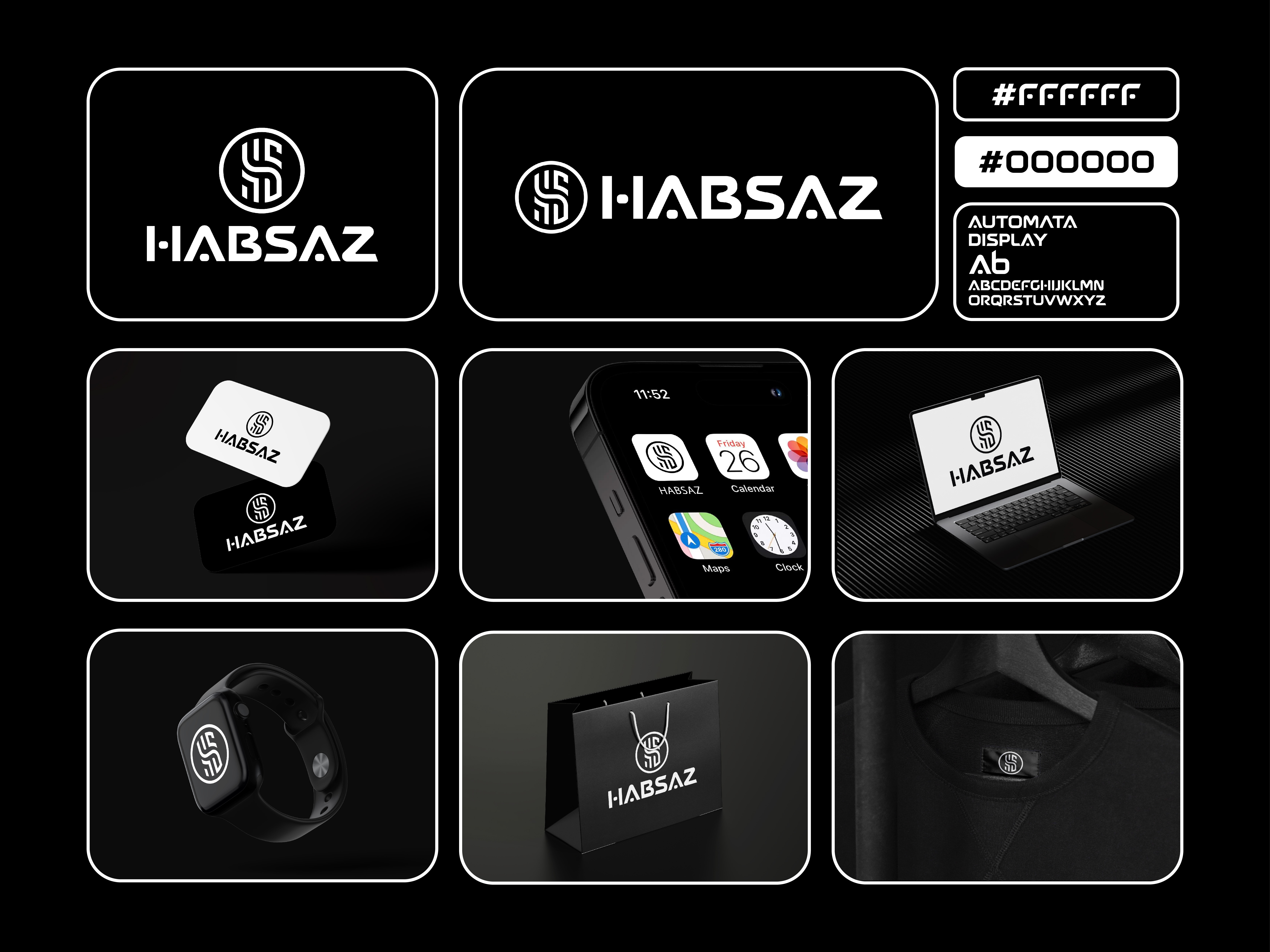 HABSAZ Clothing Brand Logo branding apparelbranding brandkit clothingbrand fashionbrand fashionlogo habsaz logodesign minimallogo modernbranding streetwearbrand