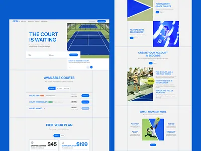 Apex Padel Club Website Design landing page padel sport sport app sport website ui web design website design