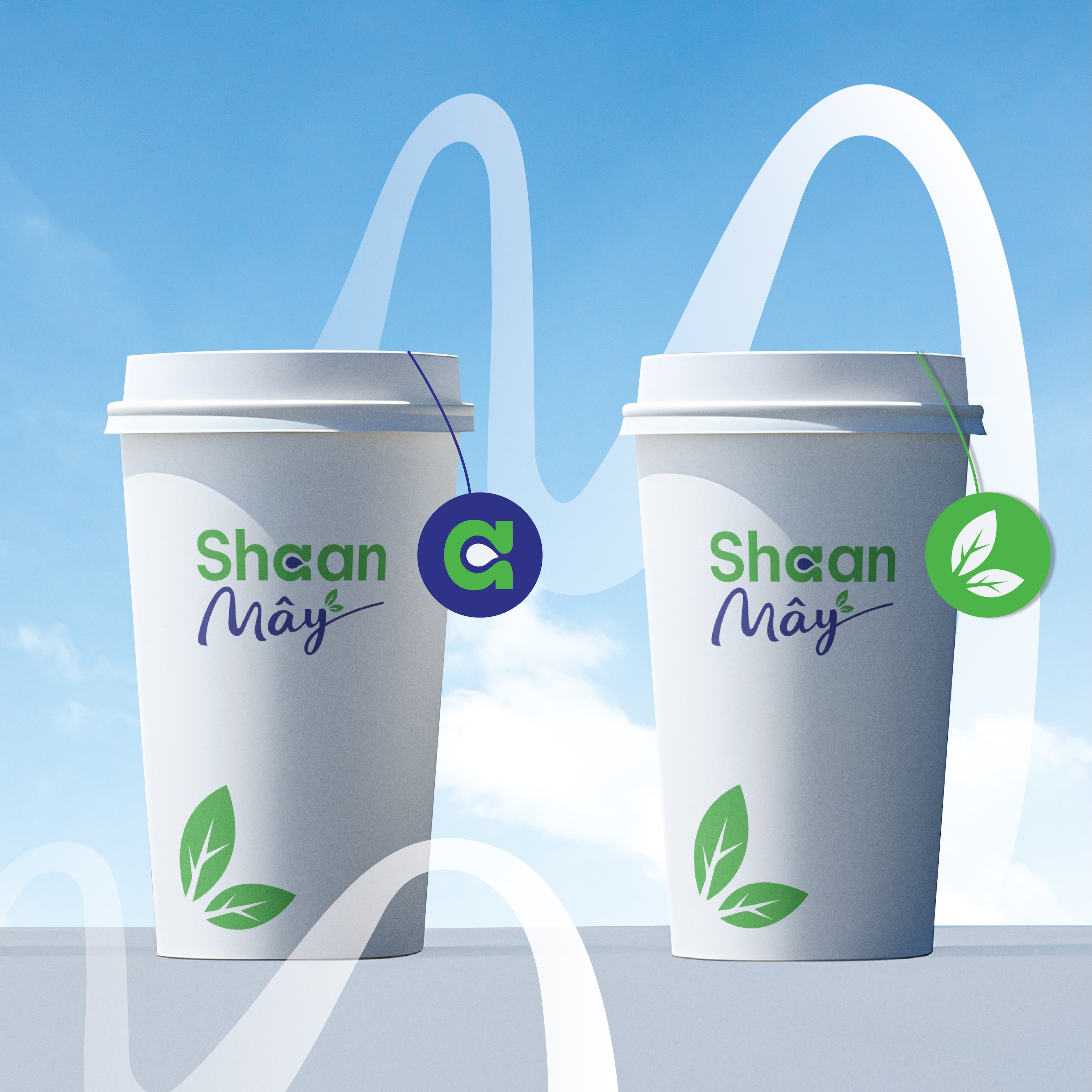 SHAN MÂY BRAND IDENTITY branding design graphic design illustration logo logo design