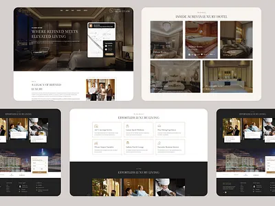 Landing Page Refined Luxury Living aurevia luxury hotel digital design hotel ui hotel website landing page design landingpage luxury branding luxury hotel luxury ui responsive design travel website ui uiux design web design