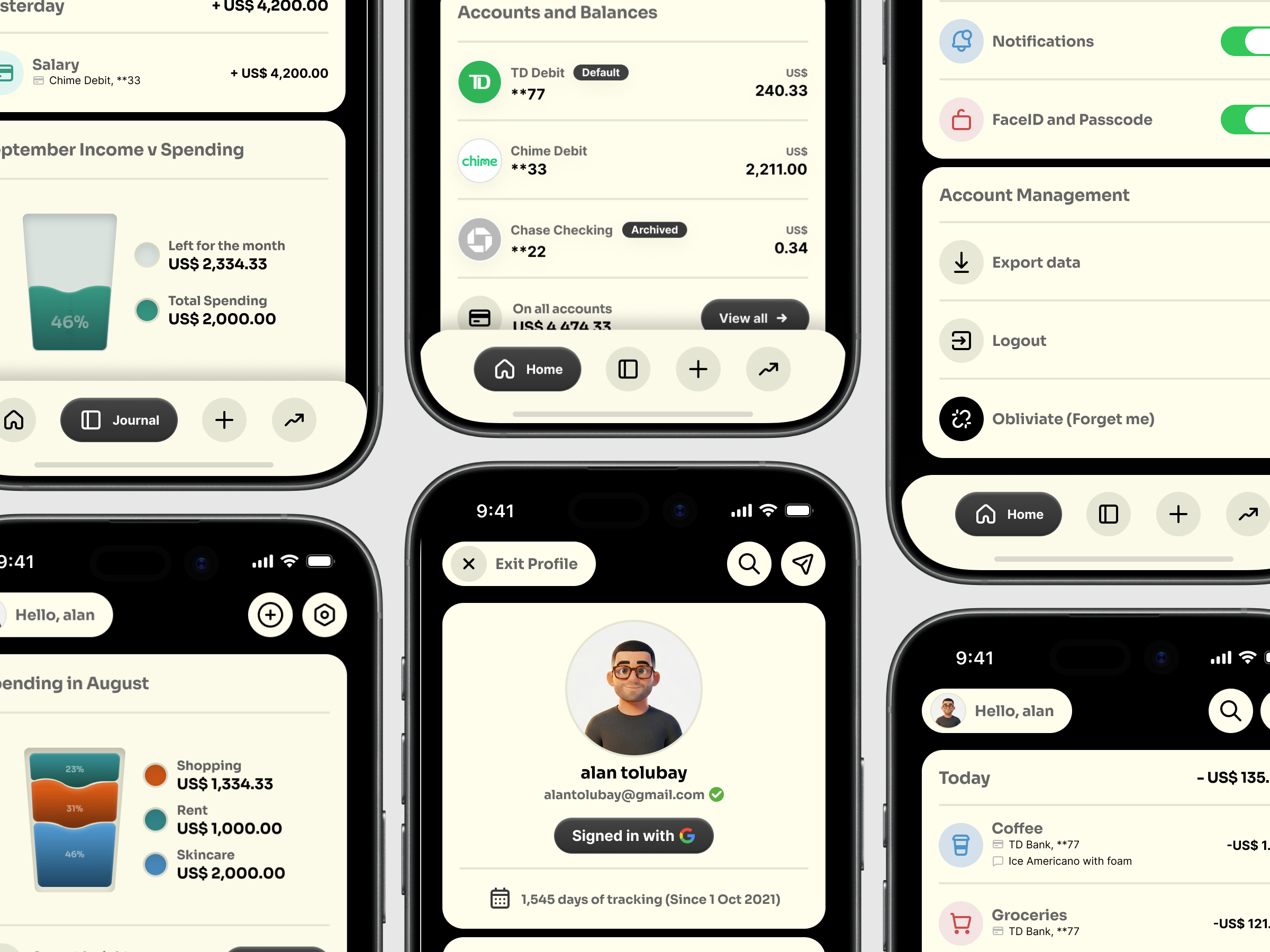 Personal finance tracking app app application banking expenses finance ios iphone tracking