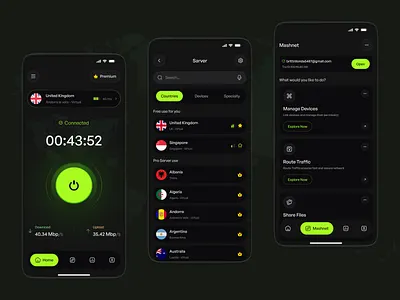 VPN Mobile App clean minimal ui design cybersecurity data security app ui high speed vpn ui interface ip security app ui design mobile app mobile app design network security app ui nord vpn professional mobile app ui kit proxy security security management social security uiux vpn app vpn concepted vpn mobile app
