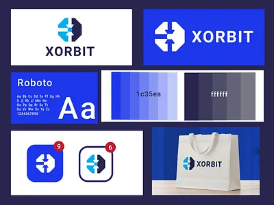 XORBIT- Tech logo appicon bluelogo brandidentity branding cybersecurity fintech geometric logo logodesign minimalist modernlogo negativespace startup techlogo vectorart xorbit