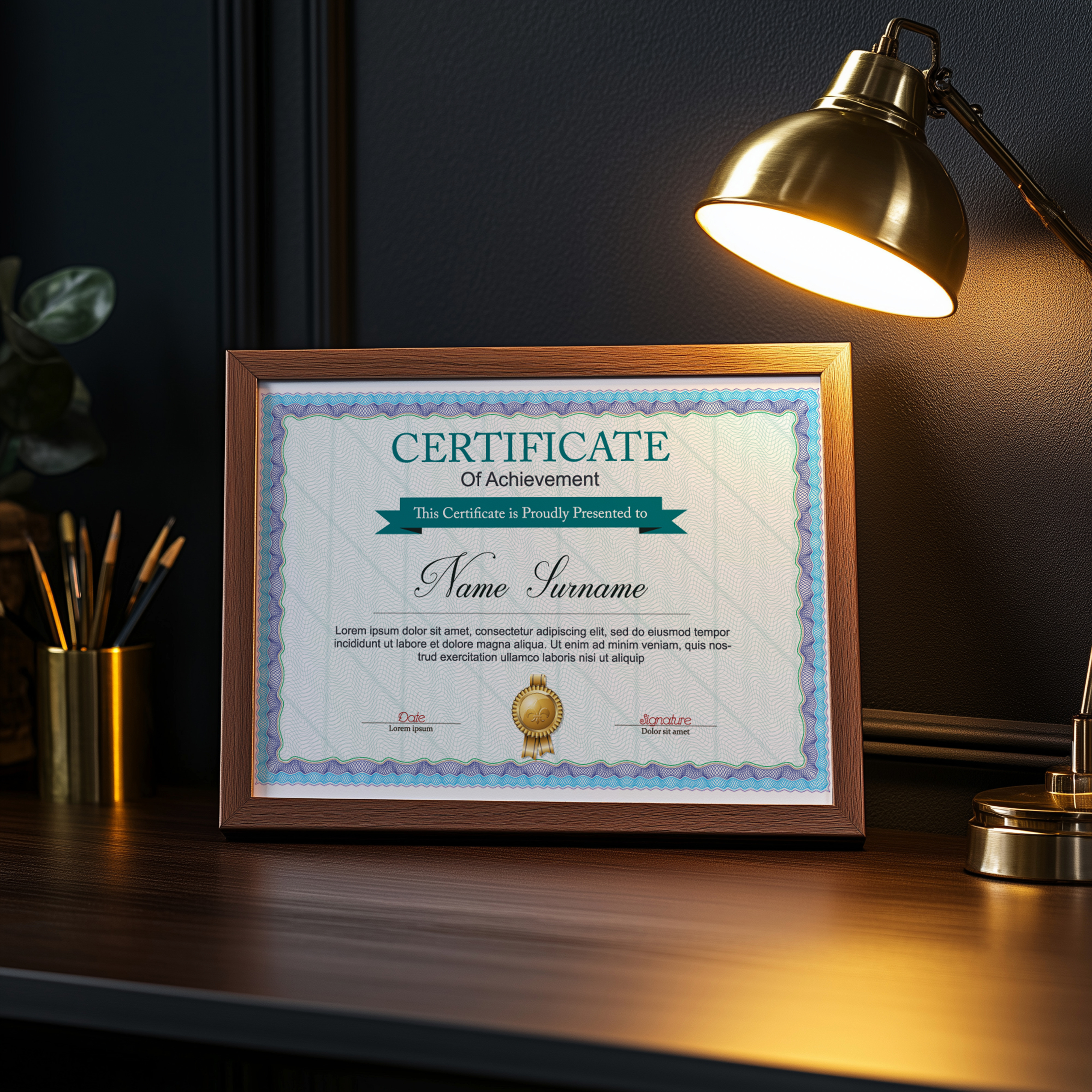 Certificate of Achievement Design | Professional Award Certifica achievement award achievement certificate award certificate behance portfolio branding certificate of achievement creative certificate design elegant certificate graphic design honor certificate illustration institution branding logo marketing official document design print ready certificate recognition certificate success certificate typography design