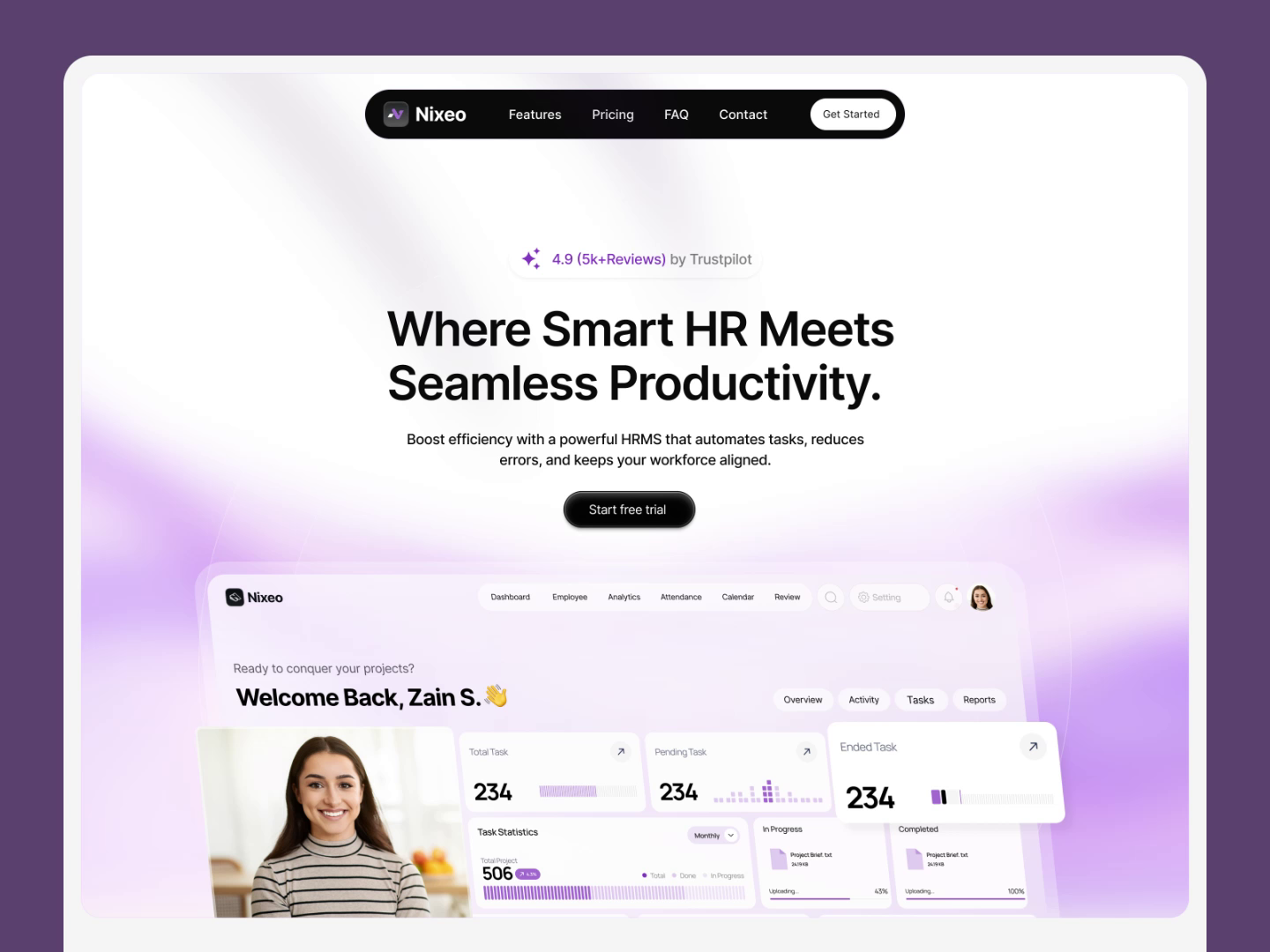 Example of Saa S Landing Page Design