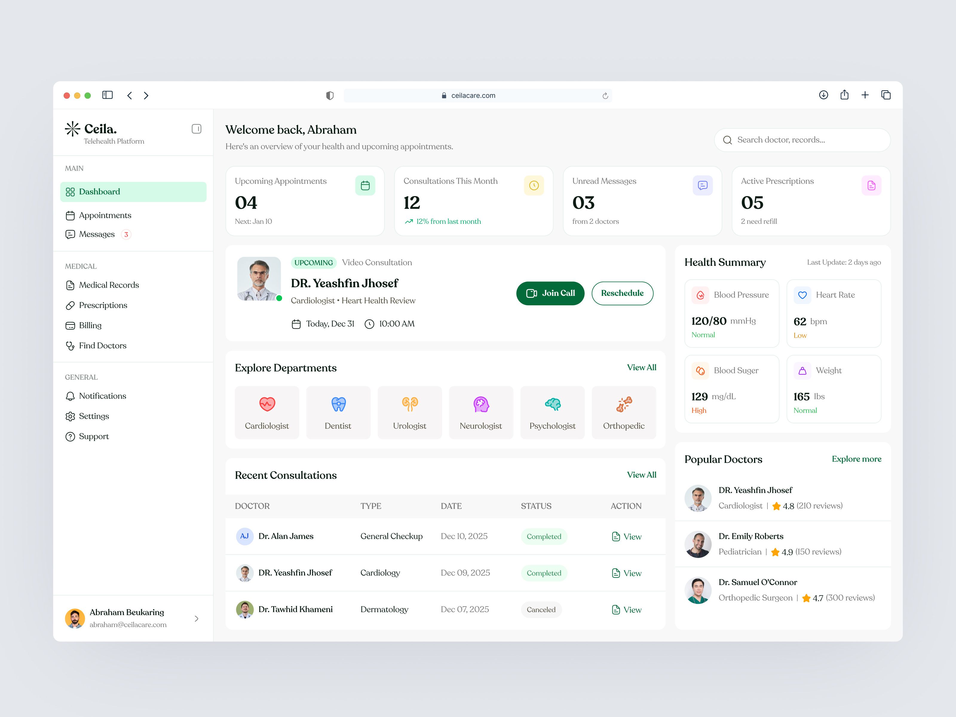 Example of Healthcare: Website, App & Web App Design