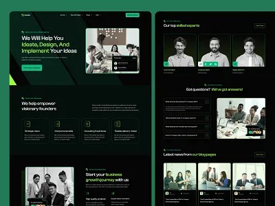 Modern Digital Agency Website agency design landing page ui webdesign