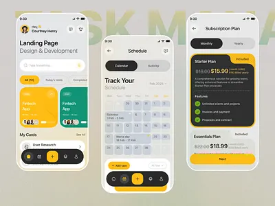 Task Management App UI | To-do List ai assistant ai productivity ai reminder app designer app ui app ui ux daily planner ios app design mobile mobile app design mobile app designer mobile app ui mobile app ui ux planner app productivity app schedule app tagstask manager app task app task management task management app