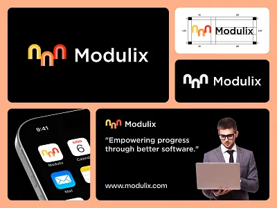 Modulix - Software logo design abstract logo app brand identity branding design icon logo logo design logo mark logodesign minimal modern logo saas saas branding software software design startup tech technology ui