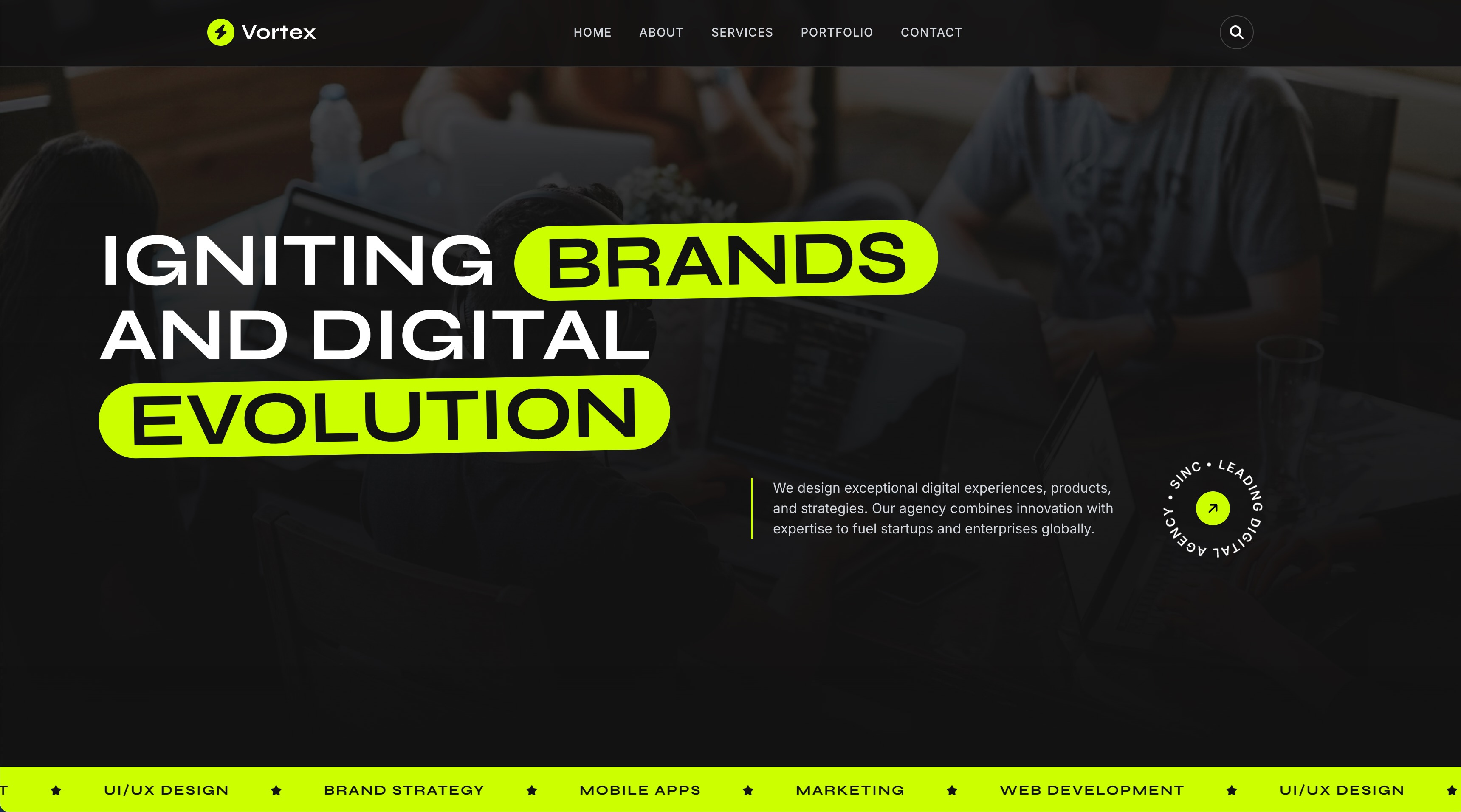 Studio Website Design branding design landing page ui website
