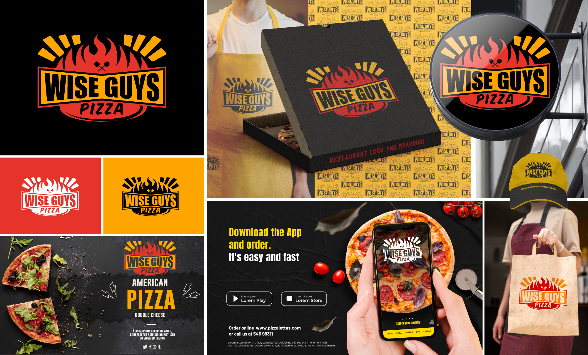 Example of Restaurant Logo & Brand Identity Design