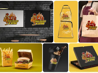 Chicken Restaurant logo and brand Identity Design branding chicken logo chicken logo and branding food logo graphic design logo design restaurant logo