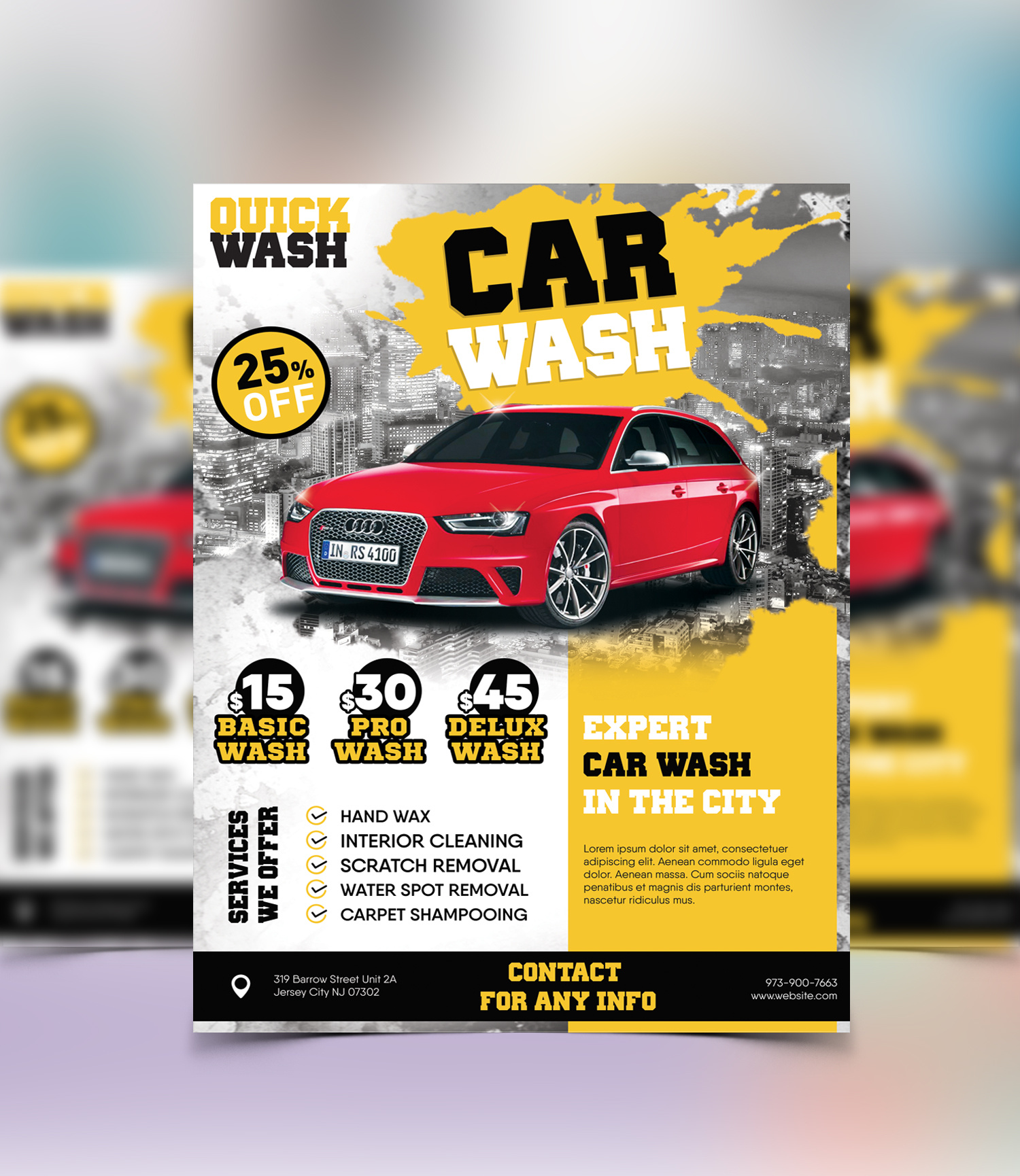 Car Wash Flyer Design – Quick Wash | 25% OFF automotivedesign branding businessflyer car service car wash carwashflyer carwashpromotion design dribbble dribbbledesign flyerdesign graphic design illustration logo marketingdesign moderndesign printdesign service vector