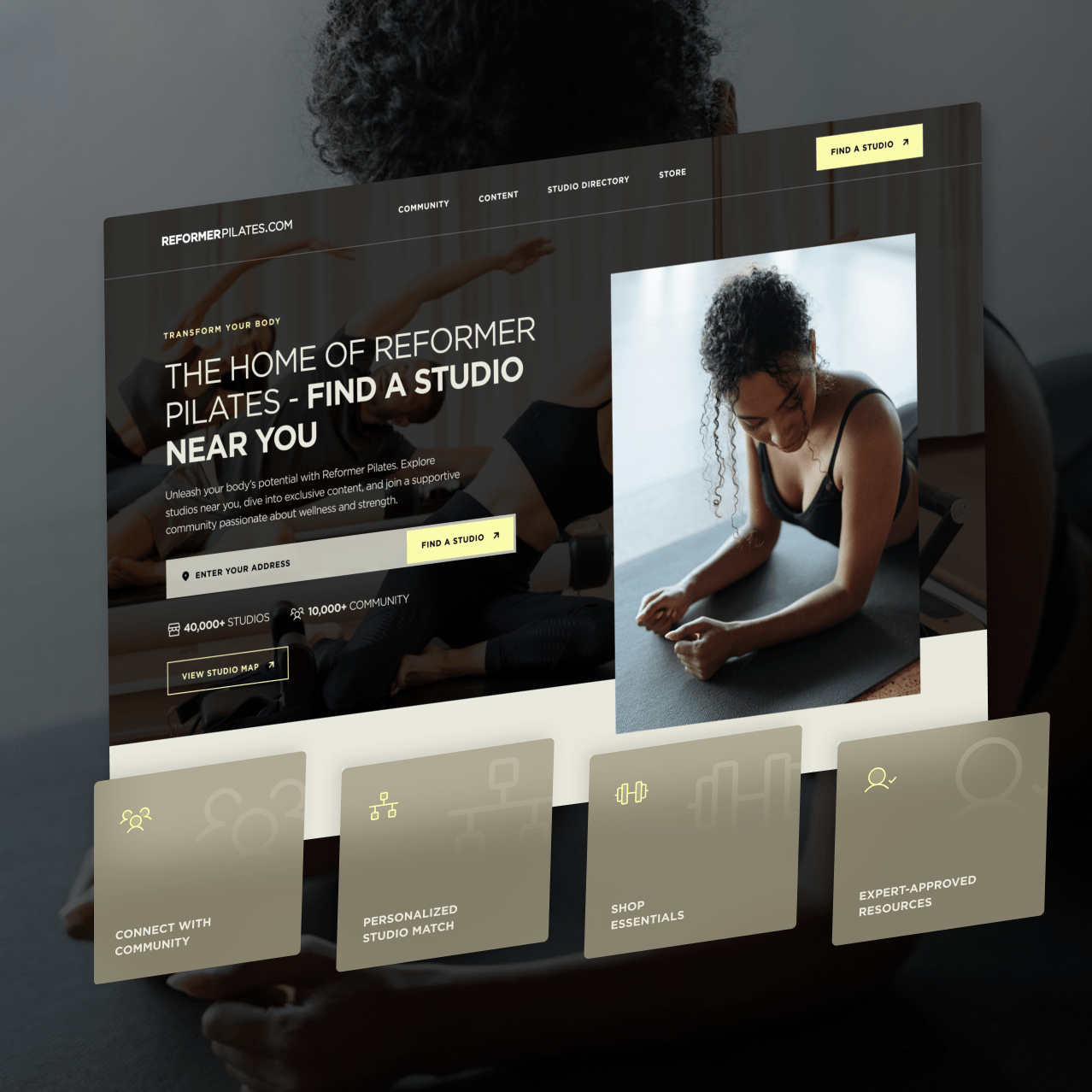 Reformer Pilates: Clean Wellness Studio Website booking system fitness design minimal design seo website squarespace studio website web design wellness ux