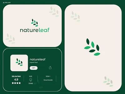 organic food logo app brand logo branding design graphic design iconic logo design logo logo brand logo branding logo design logo designer logo icon logo leaf logo leaf organic logo minimal logo organic organic food