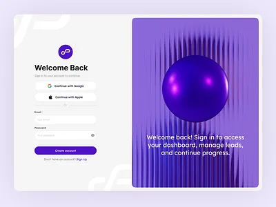 Login Dashboard Interface Design authentication dashboard login purple design signin ui design user experience user interface web app web design