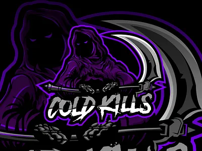 Dark Grim Reaper Esports Mascot Logo aggressive logo call of duty logo clan logo cod kills competitive gaming cyber gaming dark mascot logo esports logo esports team logo fps gaming logo gaming logo gaming mascot grim reaper logo horror mascot purple esports logo reaper gaming logo streamer logo twitch branding vector logo youtube gaming