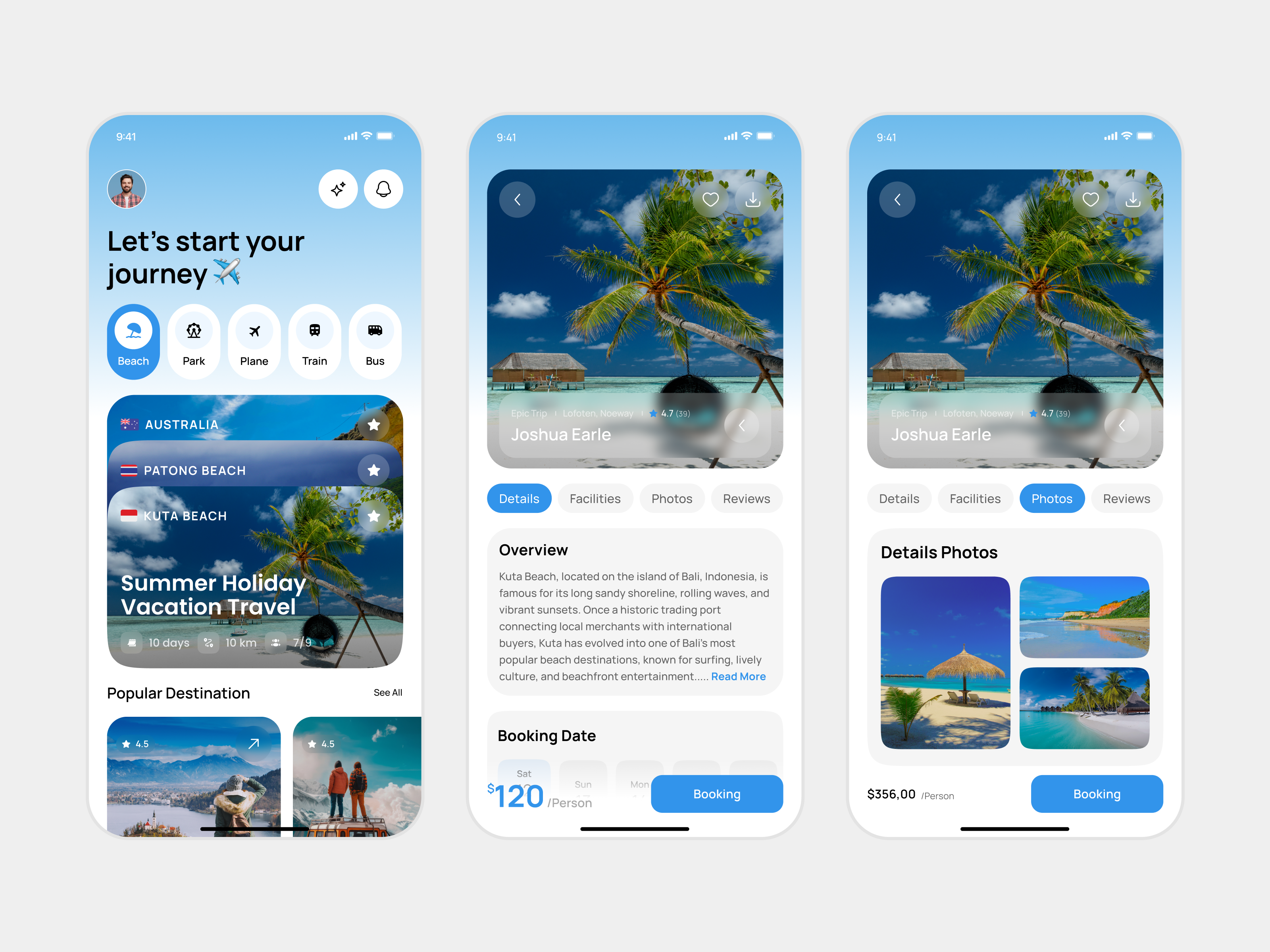 Example of Travel Mobile App UI/UX Design