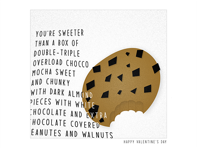 Valentine's Day Digital Card card chocolate chocolate chip cookie chocolate cookie cookie digital card ecard february 14th holiday card sweet valentines day valentines day card warmup weekly warmup