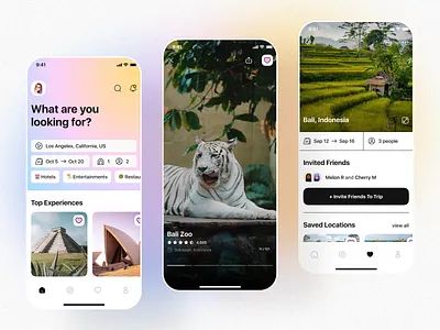Columbus Travel App app dark theme mobile app travel travel app travel mobile app ui ui design