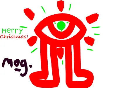 Merry Christmas Chunky Eyeris digital art online art procreate
