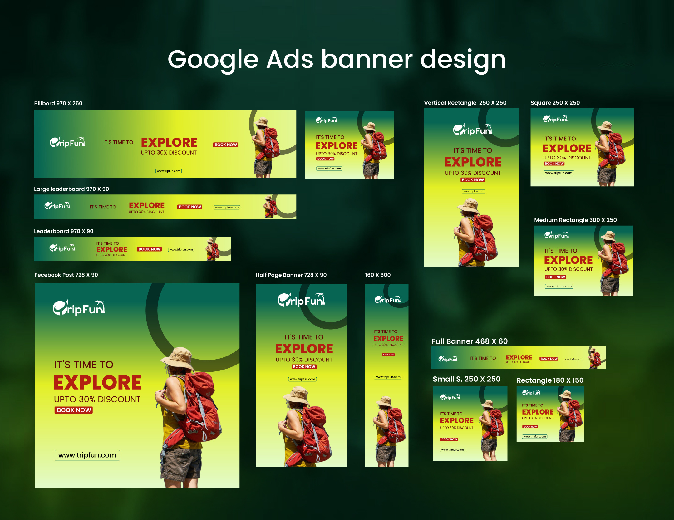 Travel - Vacation Web Ad Marketing Banners ads advert advertisement advertising banners banners ads commercial discount enjoy family vacation google google adwords holiday marketing promotion sale sale promotion travel vacation web