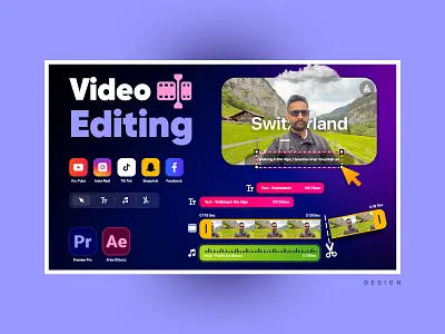 Video Editing Thumbnail Idea add music to video add text to video after effects editor branding crop video facebook video editor graphic design instagram video editor new ui premier pro reels video editor snapchat video editor swiss alps switzerland video editor tiktok video editor ui video editing video editor ui youtube thumbnail youtube video editor