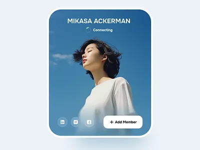 Profile Card Design 3d animation branding graphic design logo motion graphics ui