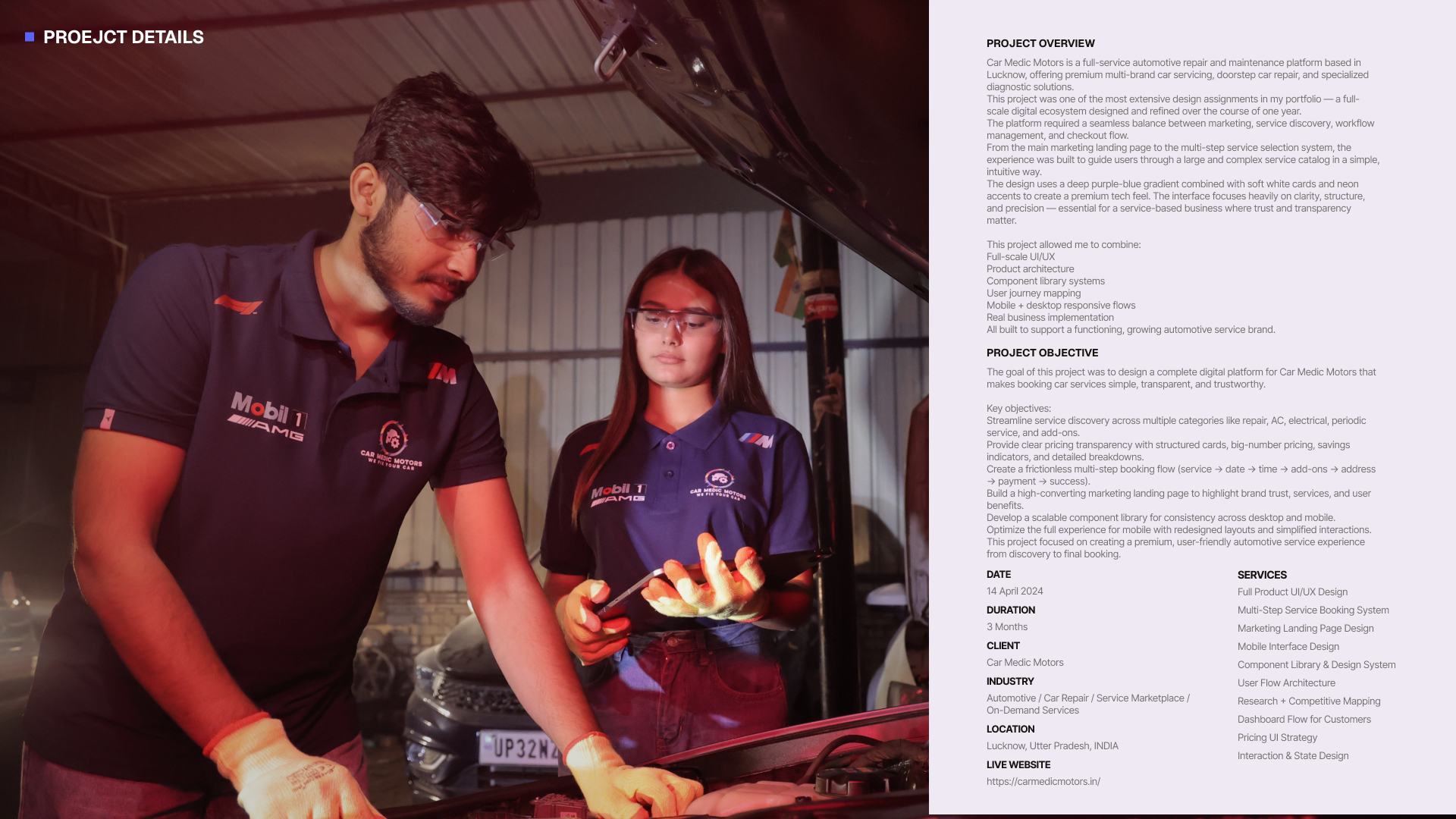 Car Medic Motors - In Motion branding car graphic design motion motion graphics motor photoshoot ui ux