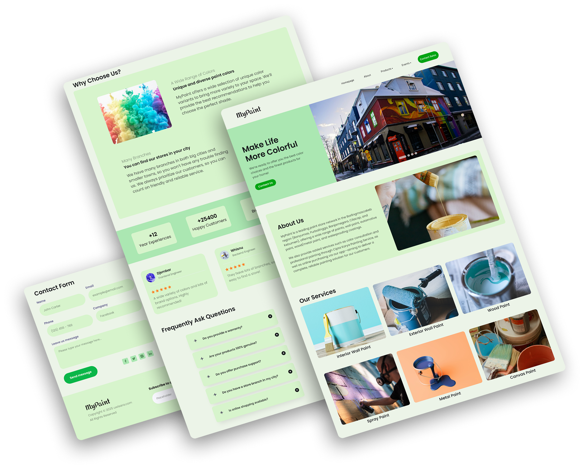 MyPaint - Landing Page UI/UX Design branding company profile ui ux web web design web development website
