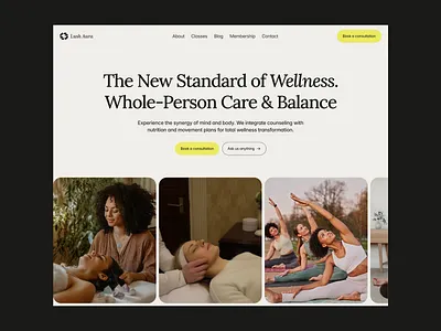 Lush Aura - Landing Page Website advertising animation branding business website design graphic design illustration interaction landing page logo minimalist therapist ui web design website